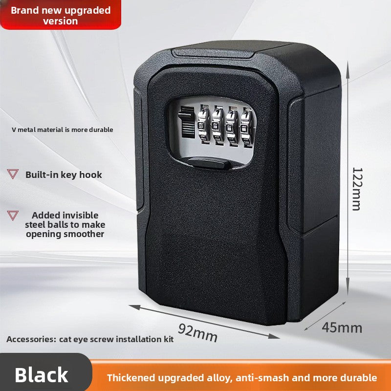 Outdoor Metal Key Lock Box - Aluminum Alloy Password Storage