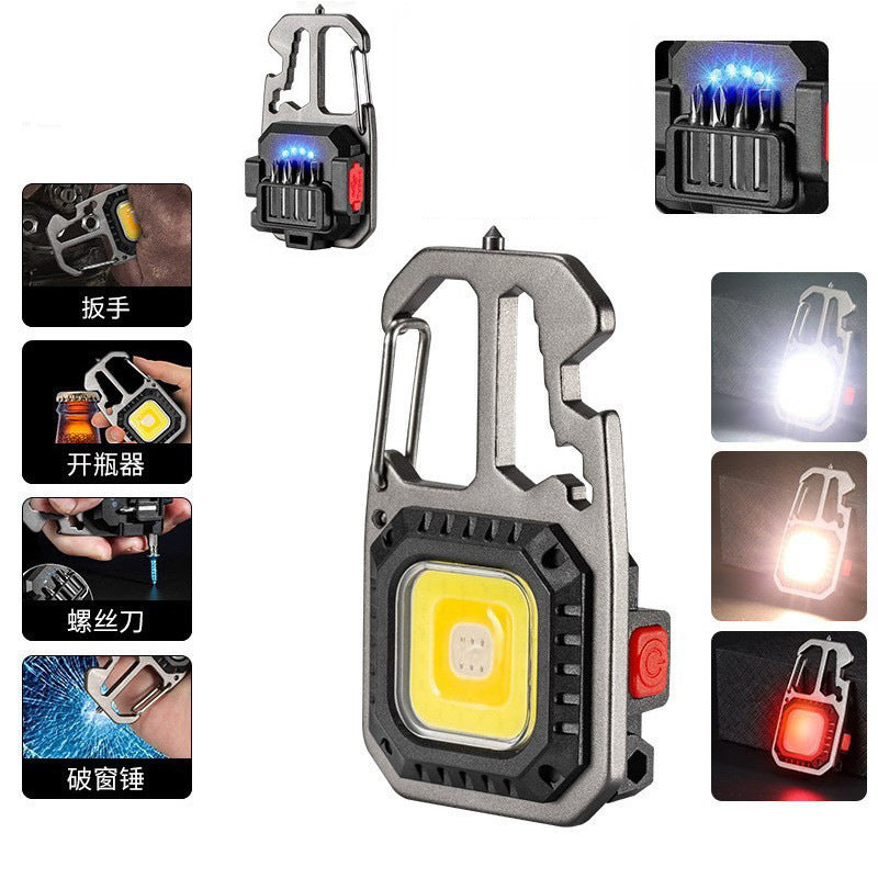 KAWELL Keychain Flashlight – Rechargeable Mini LED Torch with Magnet, Bottle Opener & Emergency Light