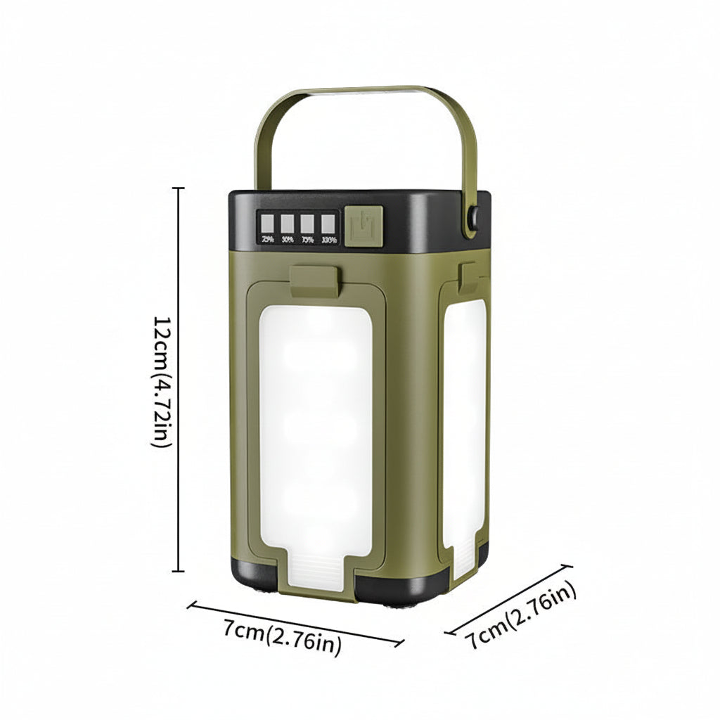 LY24 Solar Camping Light – 4-Leaf Folding LED Lantern with Power Bank & USB-C Charging