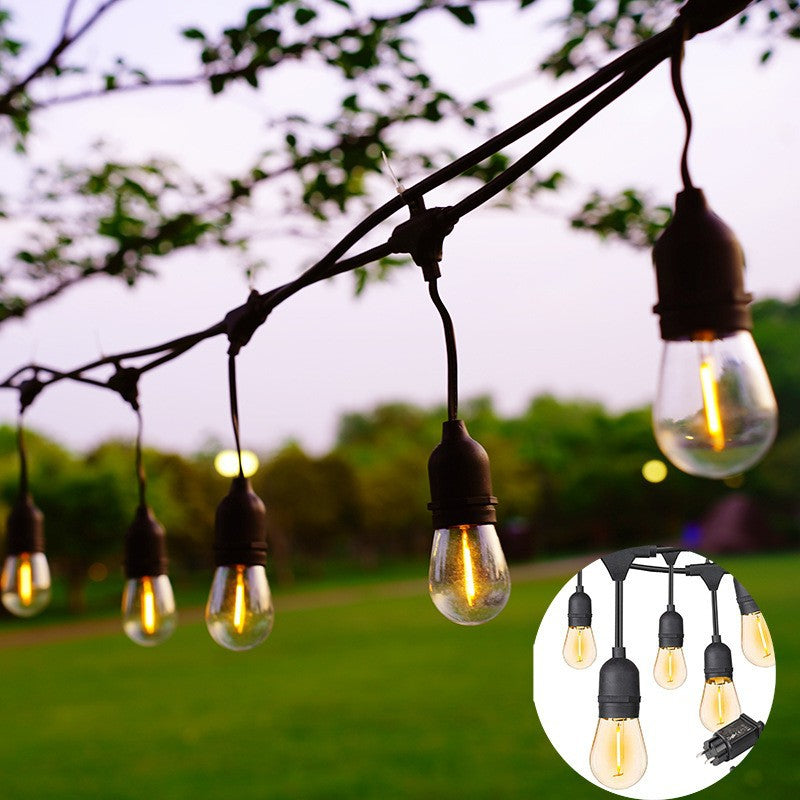 S14 Outdoor String Lights – Waterproof Garden Patio Festoon Bulb Lights (Solar & Plug-in)