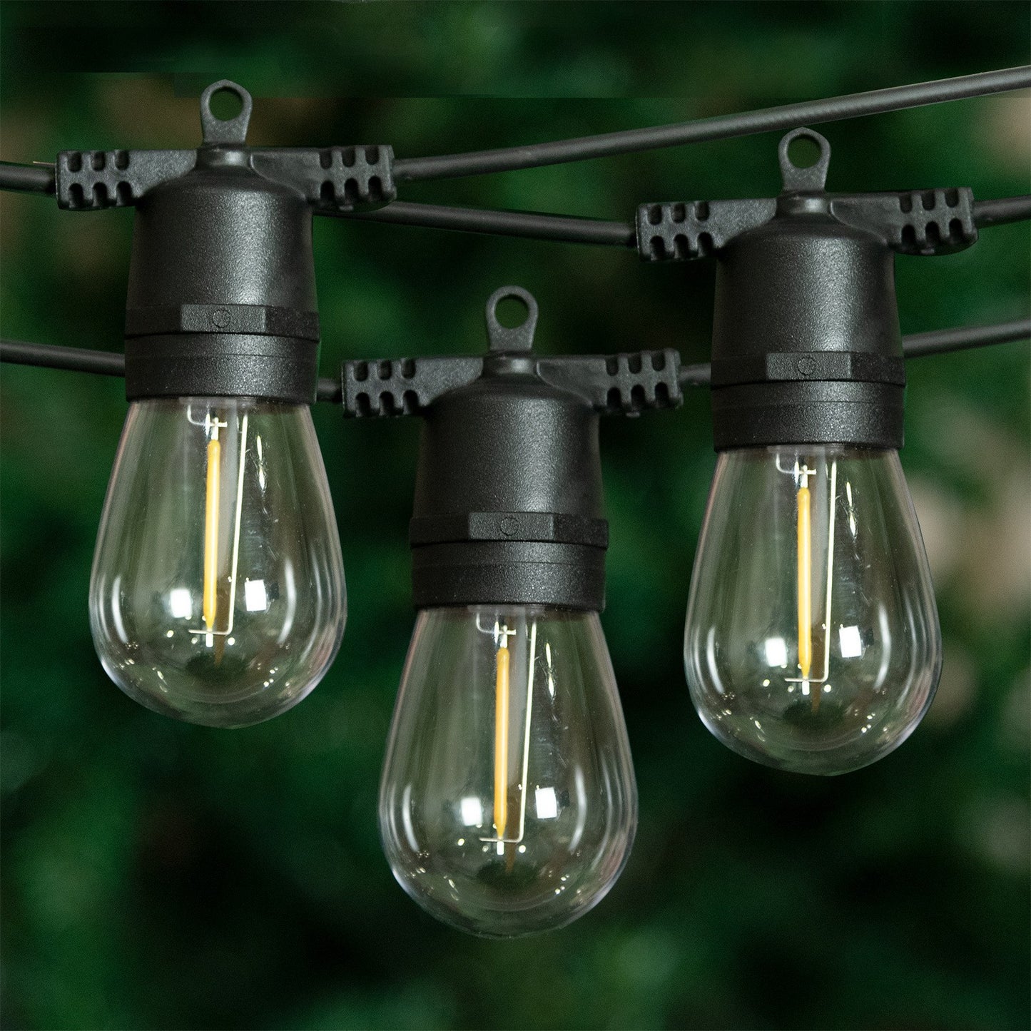 S14 Outdoor String Lights – Waterproof Garden Patio Festoon Bulb Lights (Solar & Plug-in)