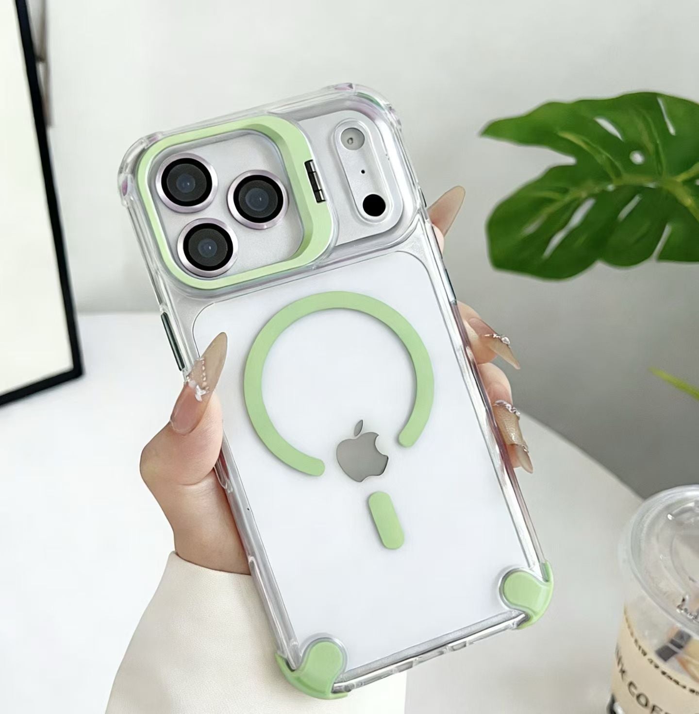 For iPhone 17 Pro Max Case | Magnetic Metal Lens Guard + Four-Corner Airbag Drop Protection