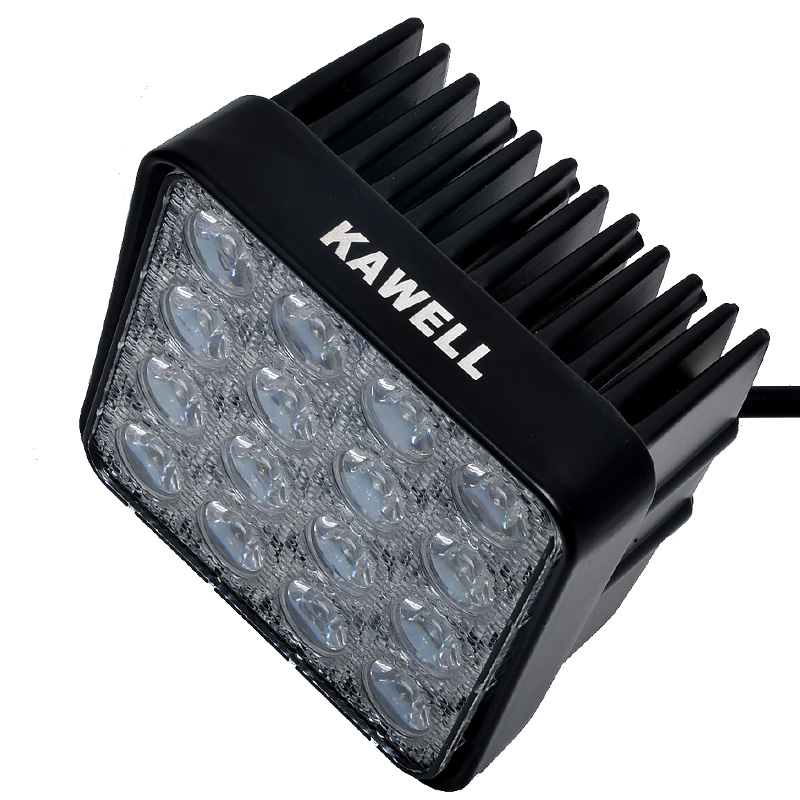 Kawell® 48W Square 4.3 DC 9-32V 6000K 3300LM 60 Degree LED for ATV/Jeep/boat/suv/truck/car/atvs light Off Road Waterproof Led Flood Work Light