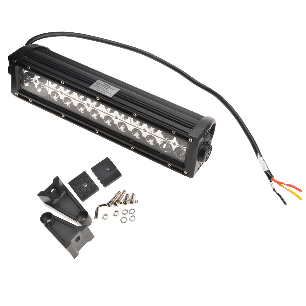 KAWELL® Off Road 72W White and Amber Spot and Flood Combo Beam Off Road Light Bar