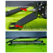 KAWELL  2007 - 2015 Jeep Wrangler JK Hood Mounting Brackets for 14