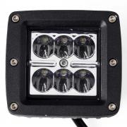 KAWELL® 2 Pack 18W Spot Light 1320 Lumens 3x3 Pods for Work, Driving, Fog, Safety, 4x4, Atv, Car, Truck, 4wd, Suv, Tractor, Motorcycle, Boat, Quad, Utv, and Auxiliary Lighting