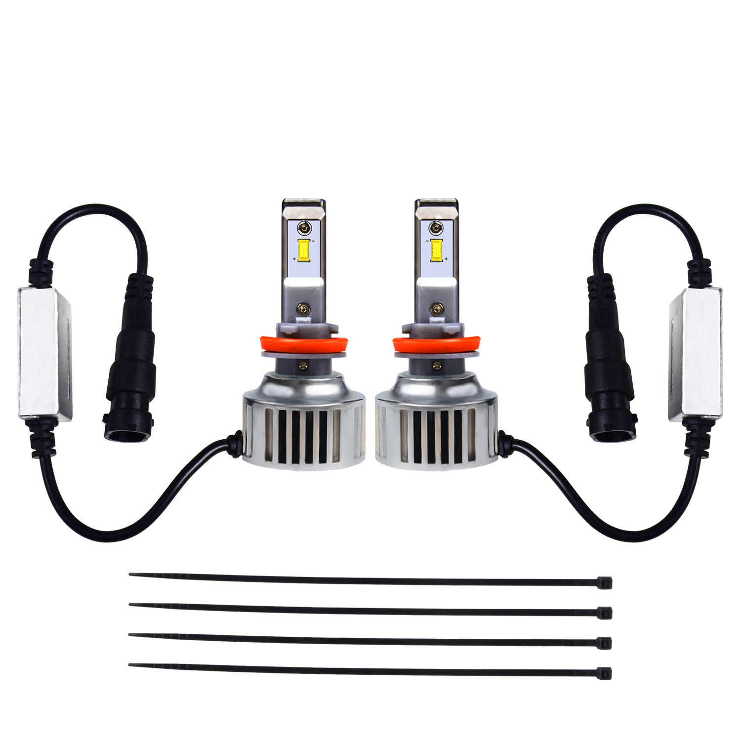 KAWELL LED Headlight Bulbs LED Headlight Conversion Kit - 9006 - 80W 6,400LM 6500 Cool White OSRAM LED - Replacing H1 Halogen & HID Bulbs - 2 Yr Warranty