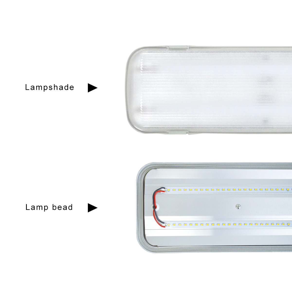 Kawell LED Vapor Tight 18W Waterproof IP65 100-277V 2 Ft.Super-Energy Saving Fluorescent Wet Location 3-Stage-Dimmable Fixture Fits 5 Warrenty White 