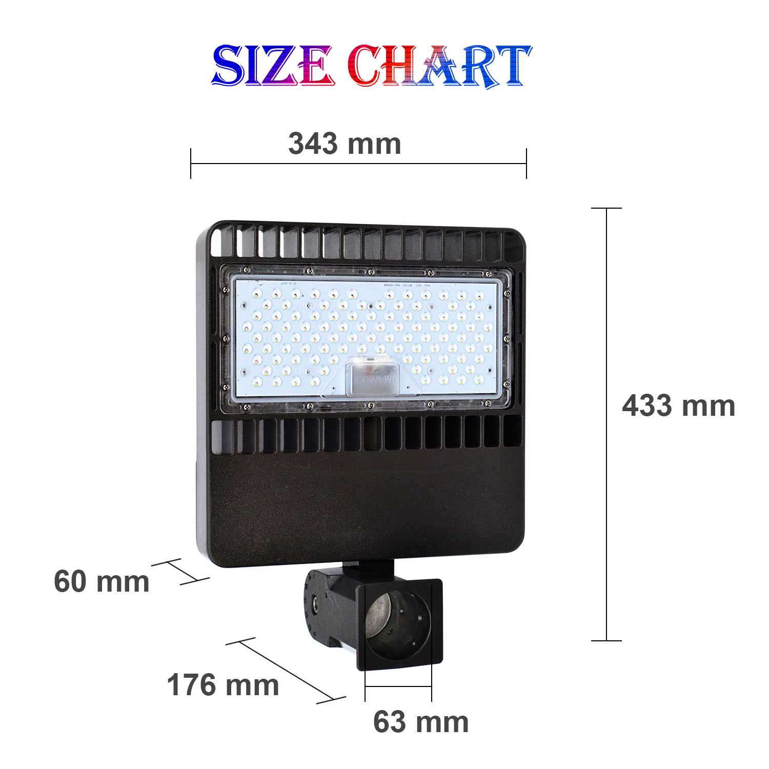 KAWELL 11000 Lumens LED Area Light – 100 Watt LED Parking Lot Light – 5000K Bright White - Replaces 650W HPS/HID – 50,000 Hours Commercial grade– Waterproof Shoebox LED (100 Watt) 