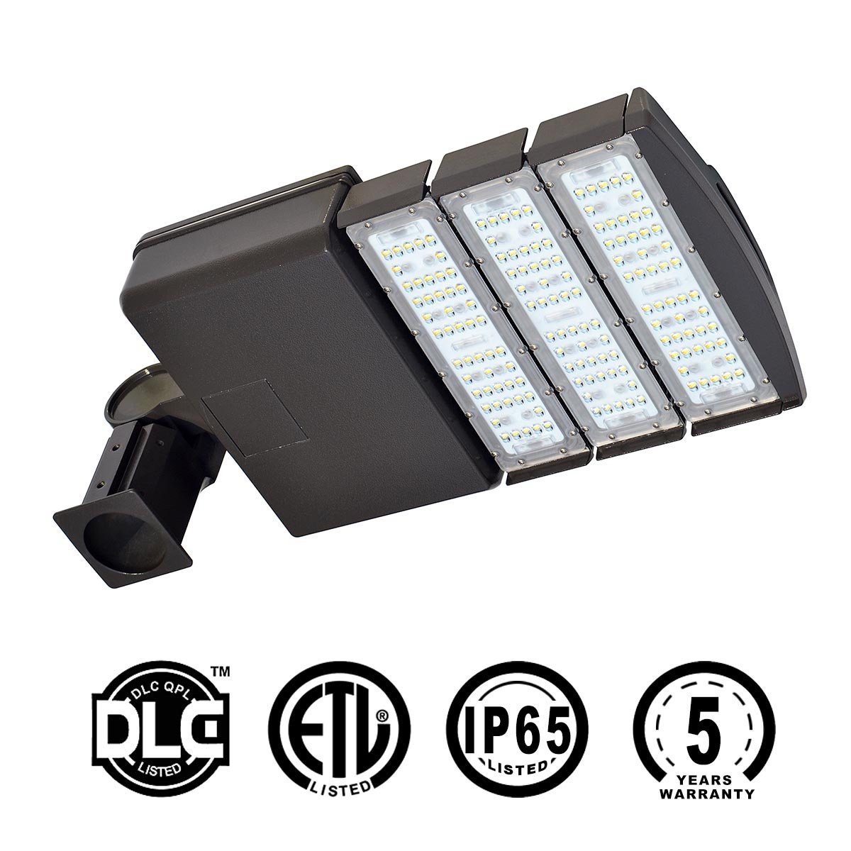 KAWELL 50 Watt LED Parking Lot Light - 5500 Lumens LED Street Light – 5000K Bright White – 50,000 Hours Commercial grade – Waterproof Outdoor Site Area Shoe Box Light 