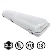 Kawell LED Vapor Tight 18W Waterproof IP65 100-277V 2 Ft.Super-Energy Saving Fluorescent Wet Location 3-Stage-Dimmable Fixture Fits 5 Warrenty White 