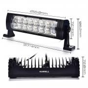 KAWELL 12.5 inch 55W 5D Lens LED Light Bar with Angel Eyes IP67 Waterproof for sedans, light SUVs and trucks, motorcycles, and off-road etc vehicles (1 Pack) 