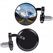 KAWELL Rear View Side Mirror Round Bar End Convex Hawk-eye Motorcycle Mirror For 7/8