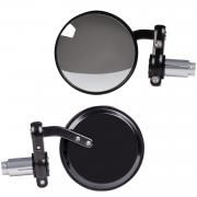 KAWELL Rear View Side Mirror Round Bar End Convex Hawk-eye Motorcycle Mirror For 7/8