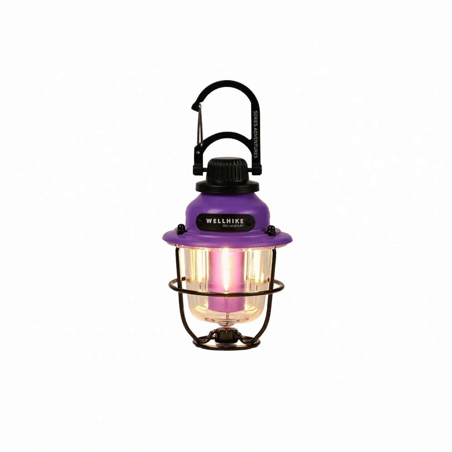 Retro Camping Lantern Rechargeable – 260LM Dimmable LED Camp Light, 4 Modes, USB-C, 1/4" Tripod Mount & Carabiner Hook