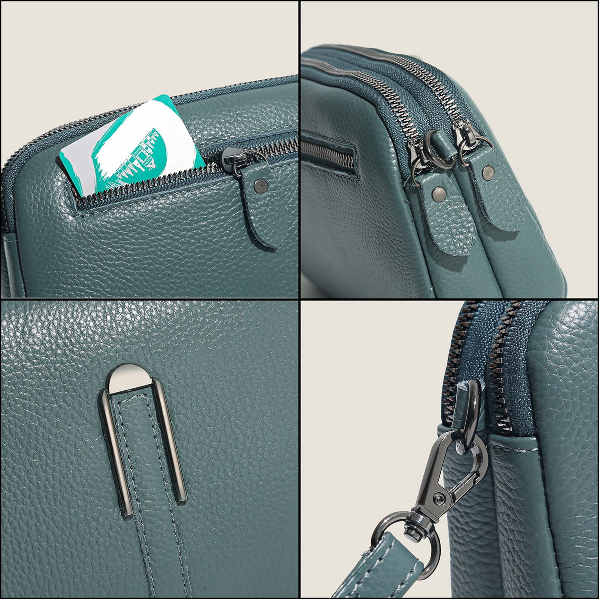KAWELL Small Crossbody Purses for Women Genuine Leather Trendy Design Shoulder Handbag