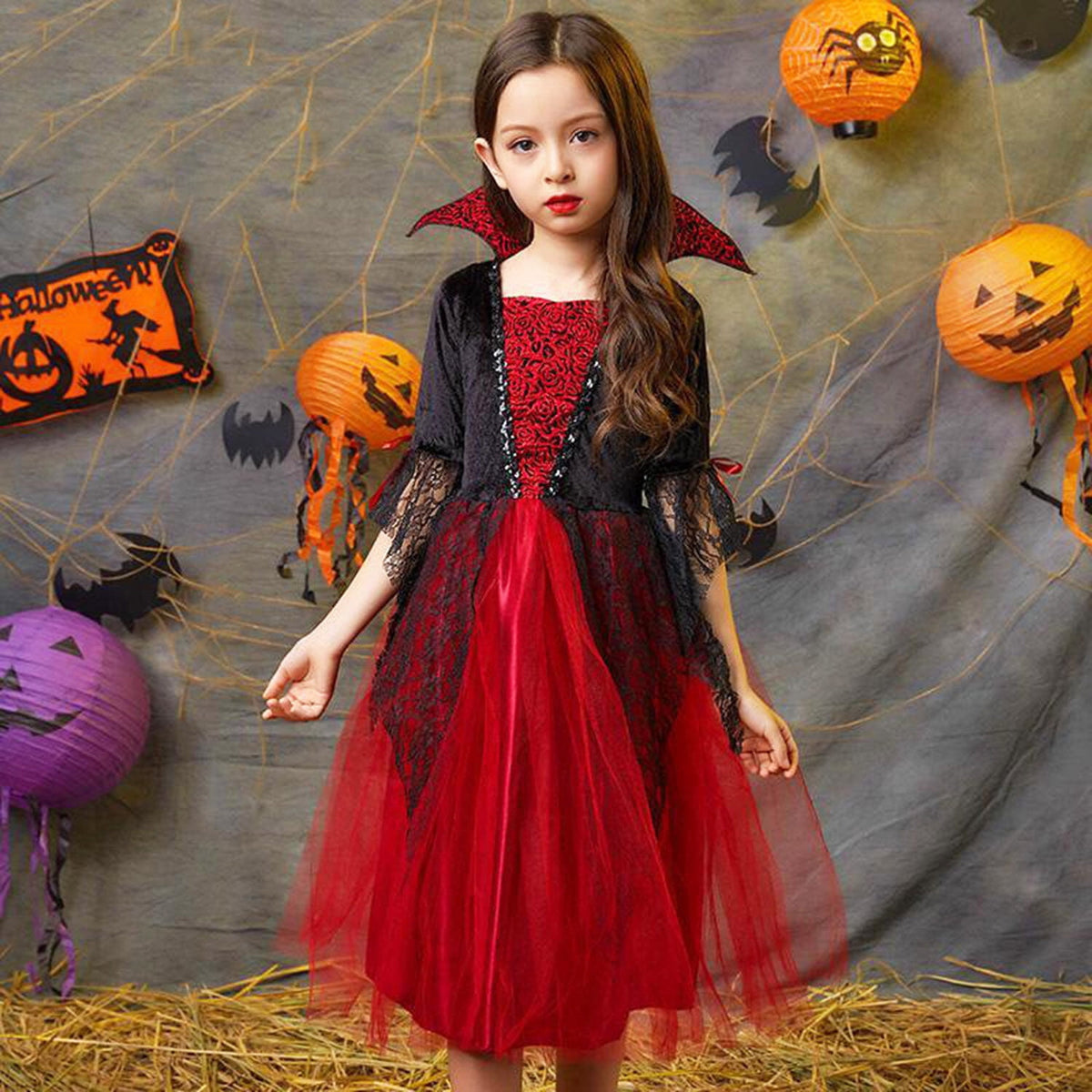 KAWELL Vampire Costume, Princess Masquerade Party for Halloween Party