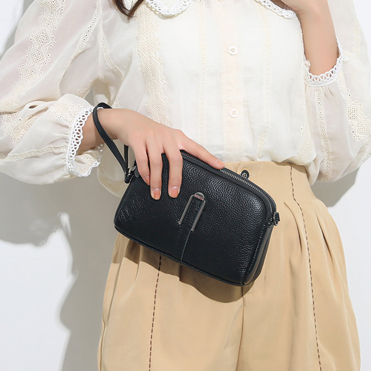 KAWELL Small Crossbody Purses for Women Genuine Leather Trendy Design Shoulder Handbag