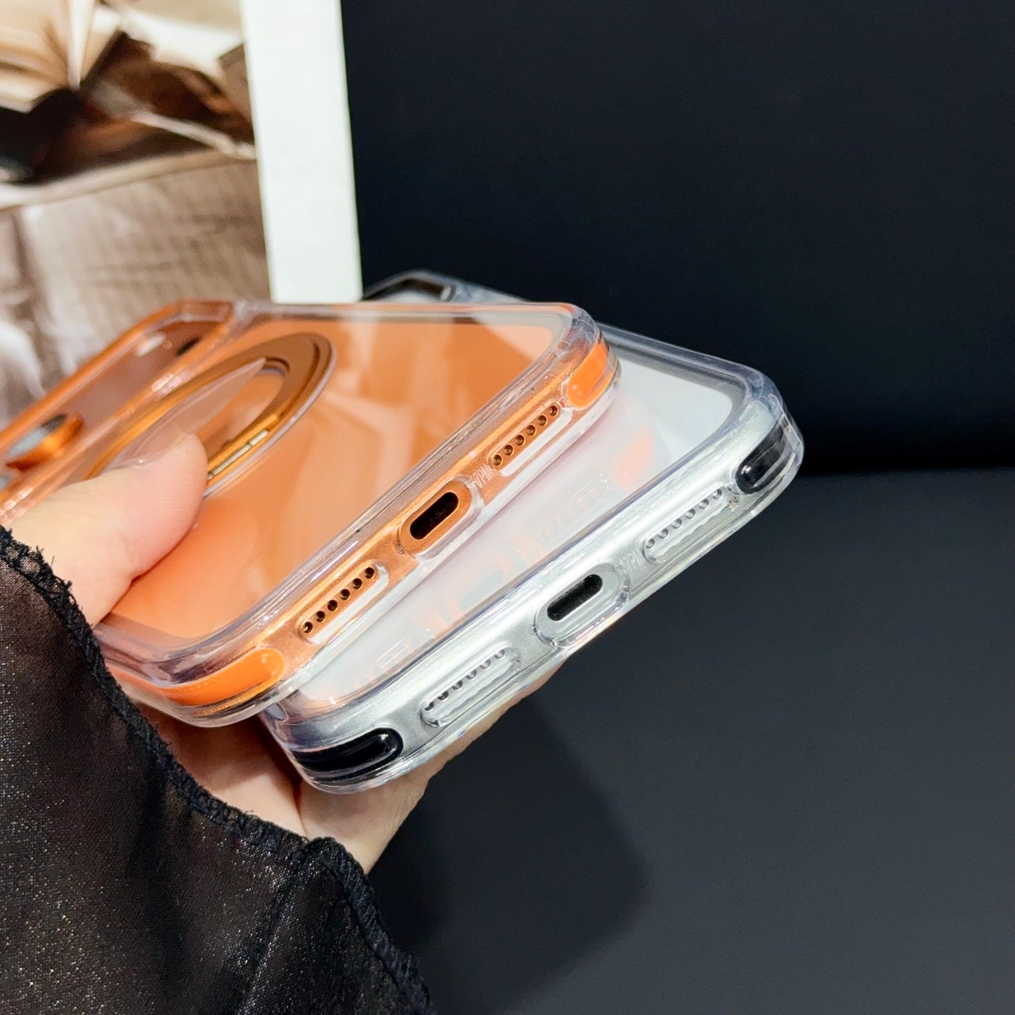 For iPhone 17 Pro Max Magnetic Stand Case | MagSafe Compatible | Military-Grade Drop Protection | Matte Translucent Ring Holder