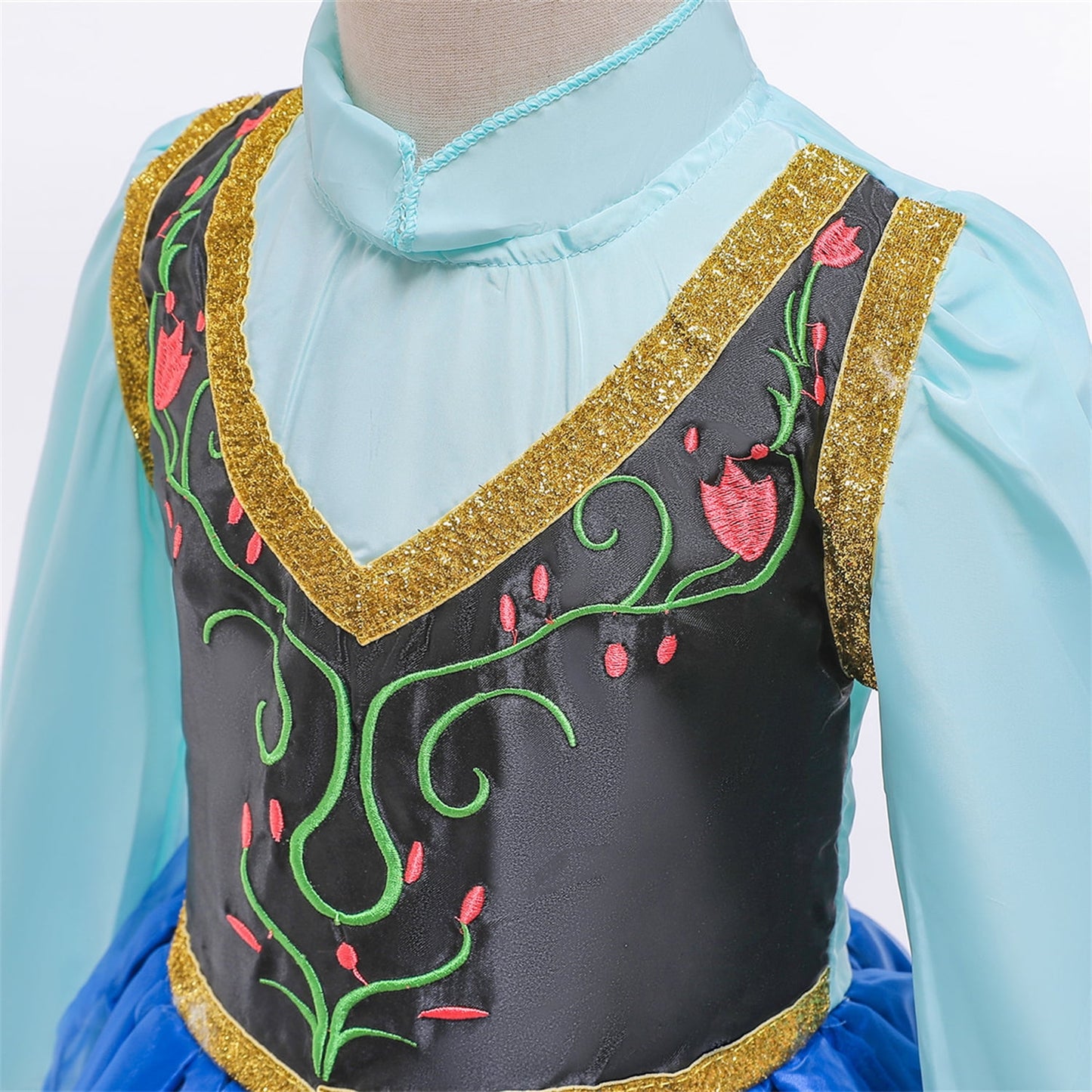 KAWELL Halloween Princess Costume Girls Dress with Cape Birthday Cosplay Dress up