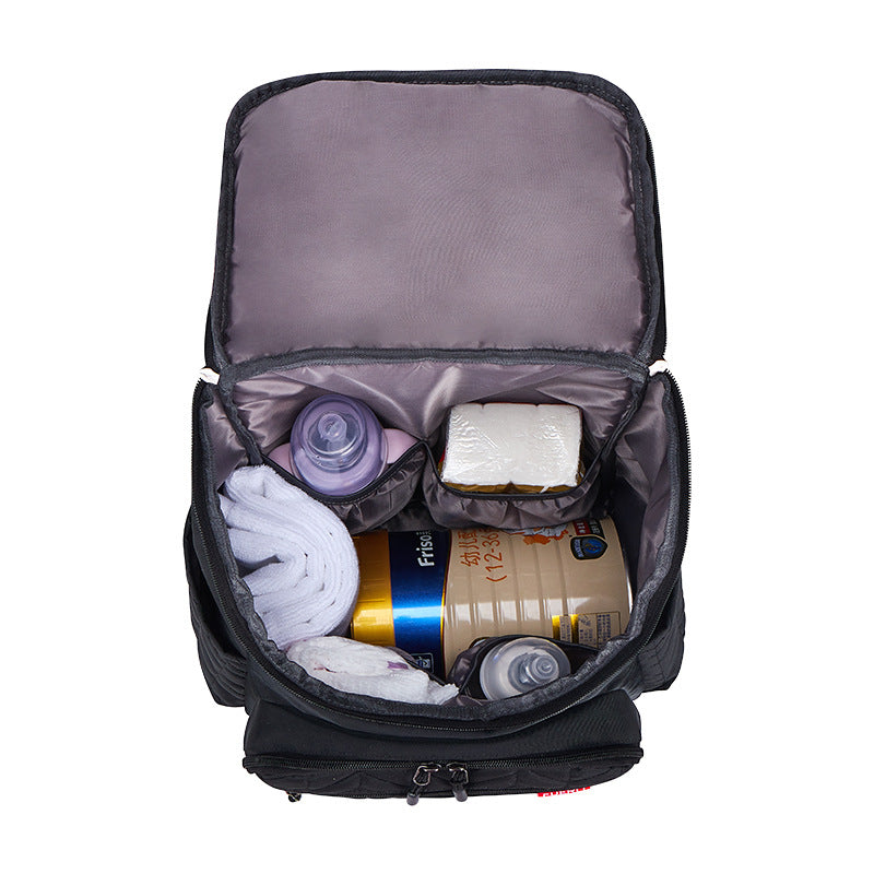 Embroidery Mommy Bag | Large Capacity Diaper Bag | Fashionable Mother & Baby Travel Bag