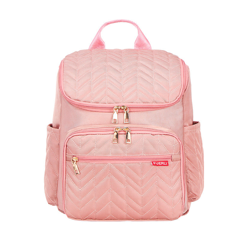 Embroidery Mommy Bag | Large Capacity Diaper Bag | Fashionable Mother & Baby Travel Bag