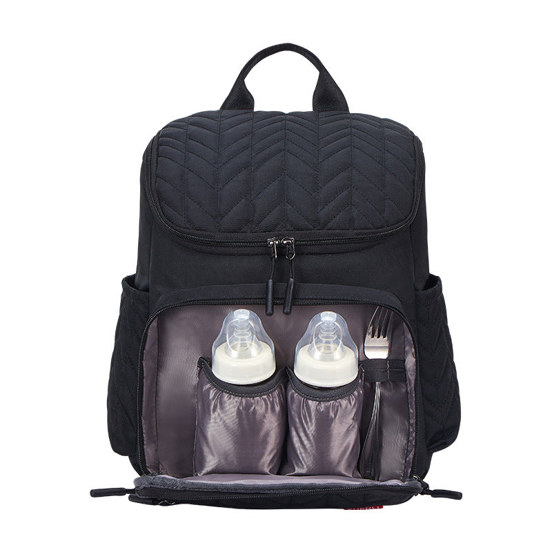 Embroidery Mommy Bag | Large Capacity Diaper Bag | Fashionable Mother & Baby Travel Bag