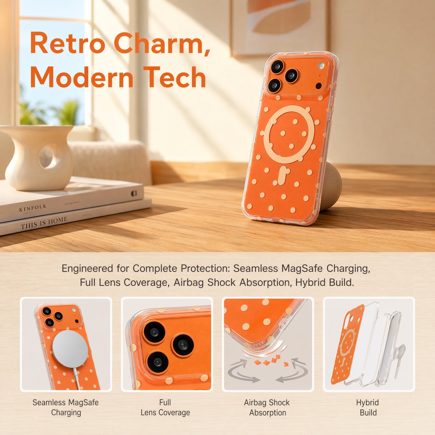 Polka Dot MagSafe for iPhone 17 Pro Max Case – Slim Clear TPU Shockproof Cover