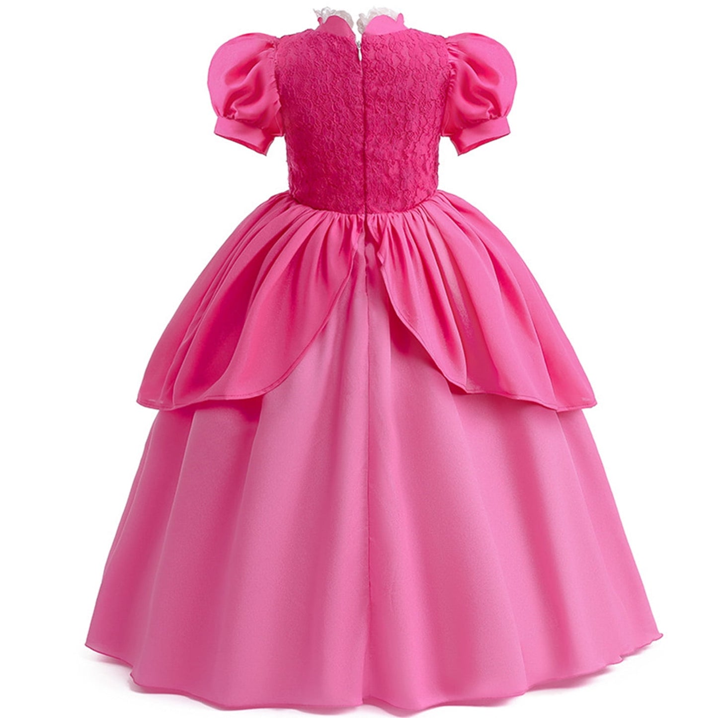 KAWELL Princess Rose Pink Costume for Girls Halloween Cosplay Dress Up 7-8 Years