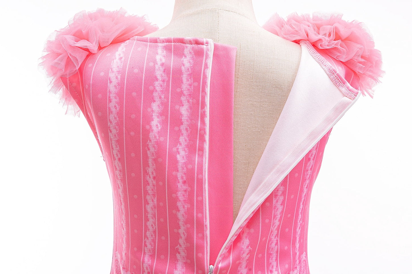 KAWELL Glinda Costume Dress Good Witch Cosplay Pink Pajamas Bubble Dress Halloween Costume