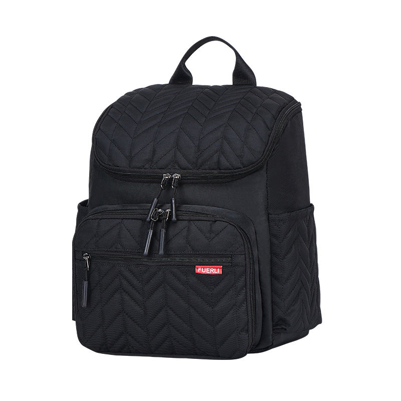 Embroidery Mommy Bag | Large Capacity Diaper Bag | Fashionable Mother & Baby Travel Bag
