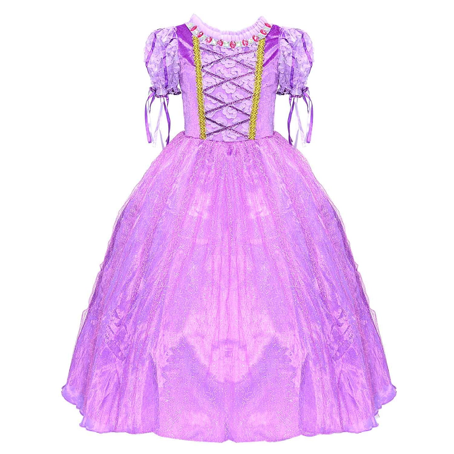 KAWELL 7/8 Princess Dress Costume Deluxe Party Christmas Fancy Dress Up for Girls