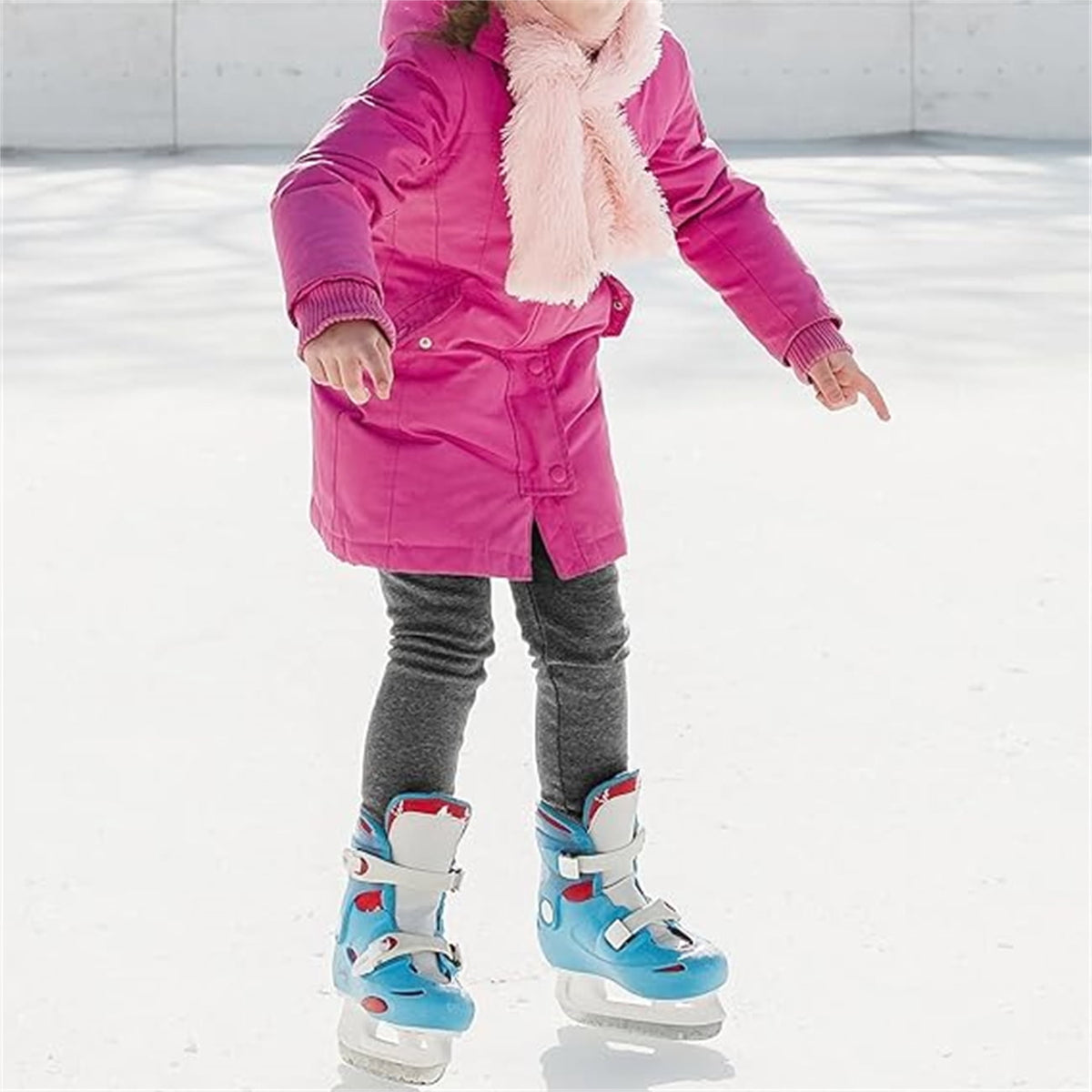 KAWELL Girl's Fleece Lined Leggings Warm Winter Trousers Cotton Solid