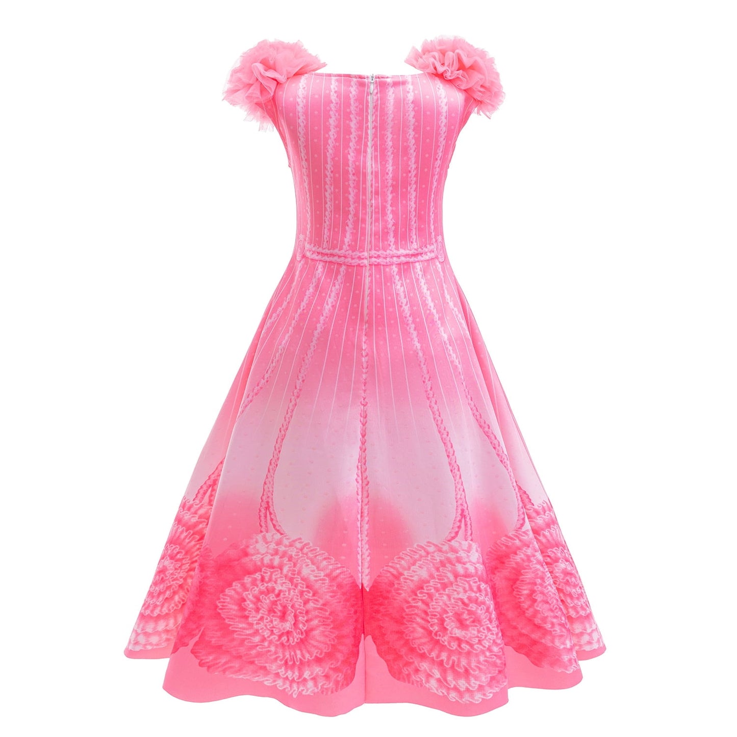 KAWELL Glinda Costume Dress Good Witch Cosplay Pink Pajamas Bubble Dress Halloween Costume