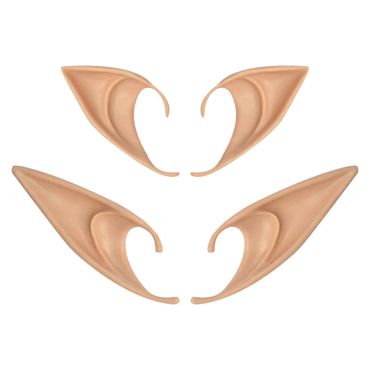 2 Pairs of Big and Small Role Playing Fairy Ears, Halloween Anime Party Dress Up Vampire Dress Up Latex Elf Ears Party Supplies
