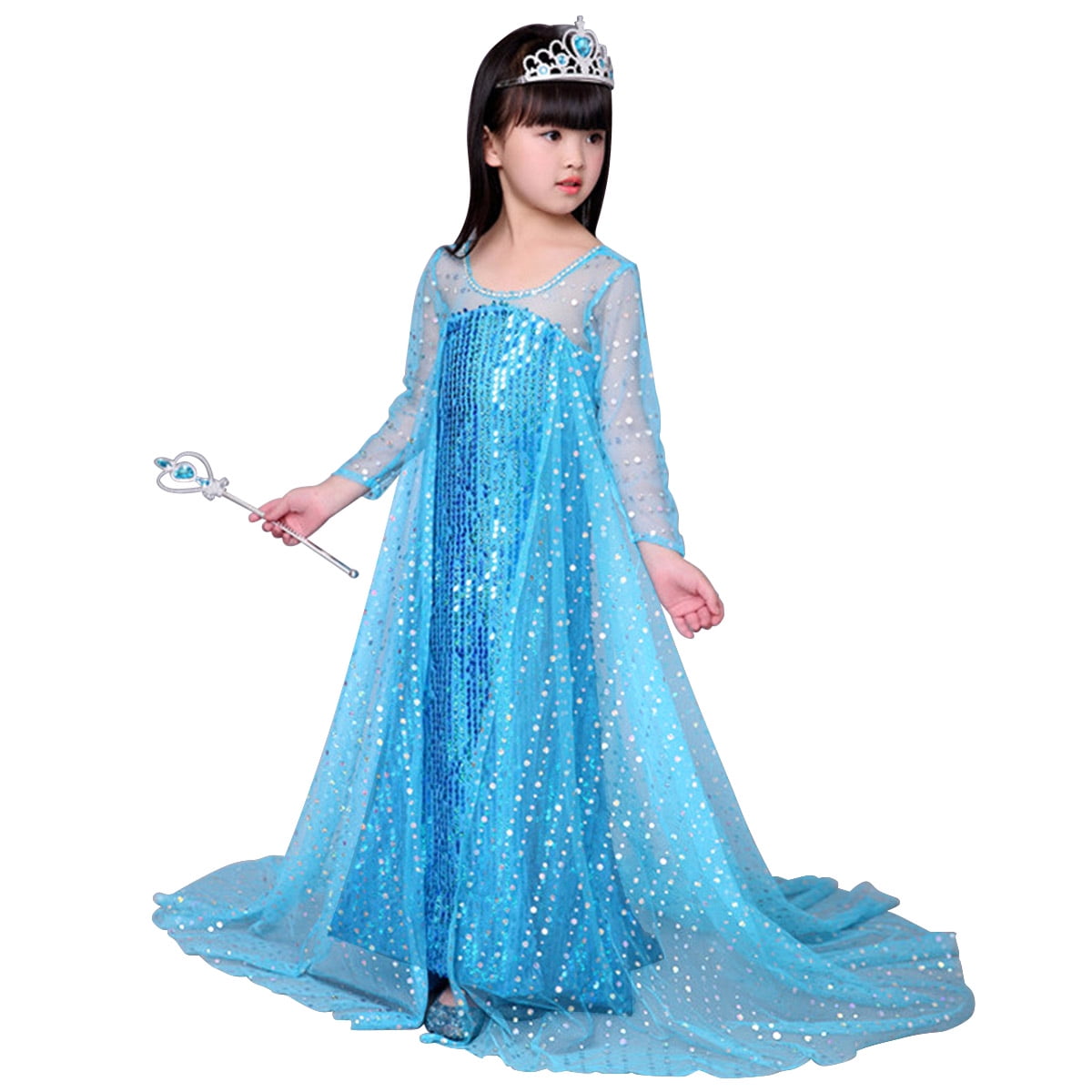 KAWELL Girls Princess Costume Birthday Party Christmas Halloween Fancy Dress up,Child 3T