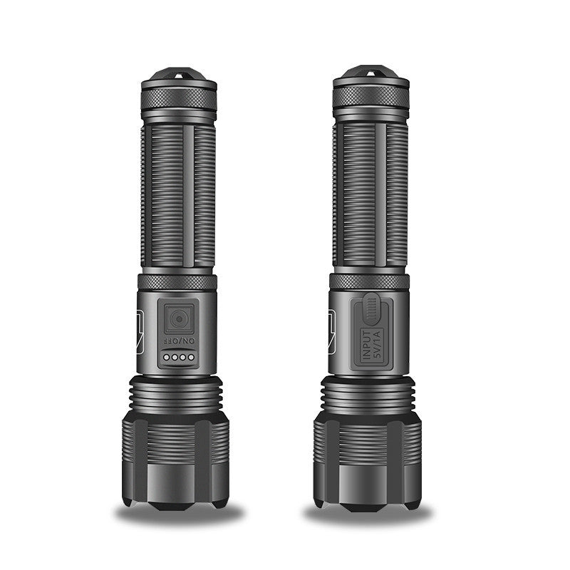 XHP50 LED Tactical Flashlight – USB Rechargeable Zoomable Outdoor Torch (800-1000 Lumens)