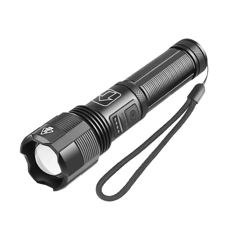 XHP50 LED Tactical Flashlight – USB Rechargeable Zoomable Outdoor Torch (800-1000 Lumens)