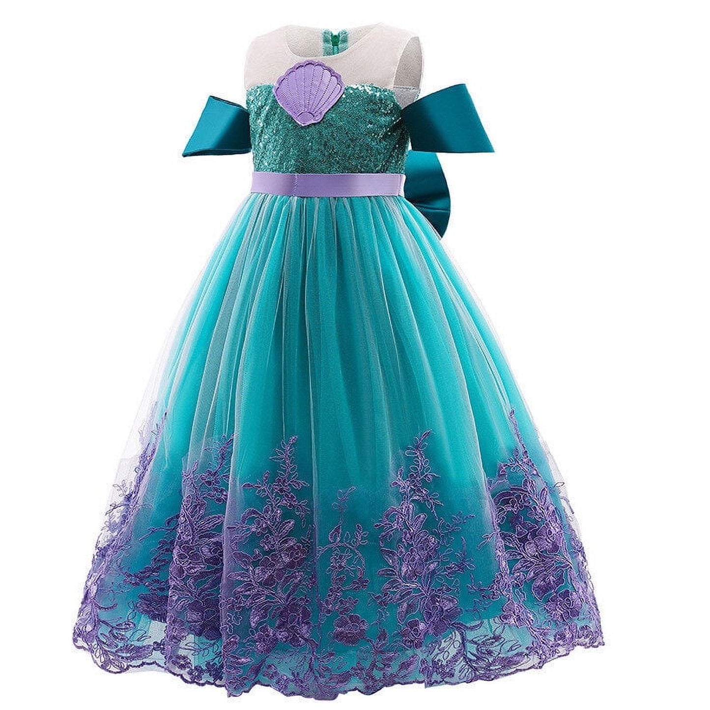 Princess Costume Dress for Girls Kids Birthday Party Halloween Cosplay Costumes 3-10 Years