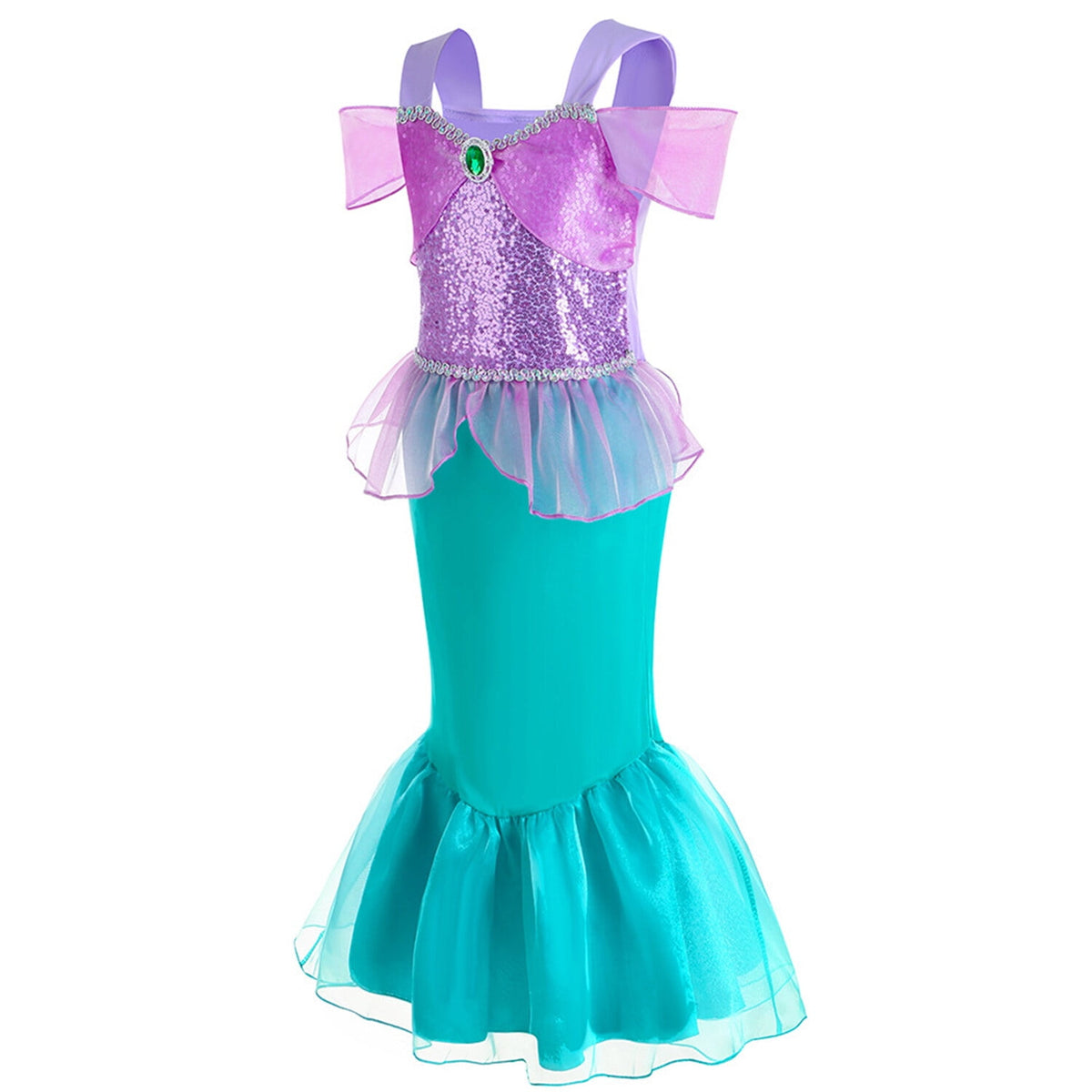 Girls Mermaid Princess Ariel Costume Cosplay Carnival Birthday Party Mermaid Dress