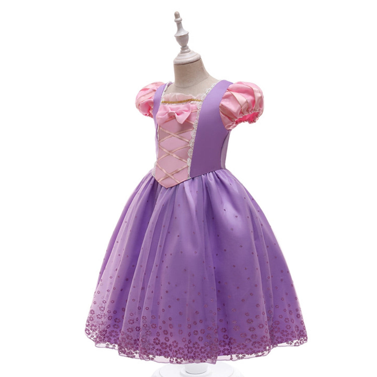 KAWELL Girls Halloween Princess Purple Costume Floor Length Christmas Birthday Party Dress