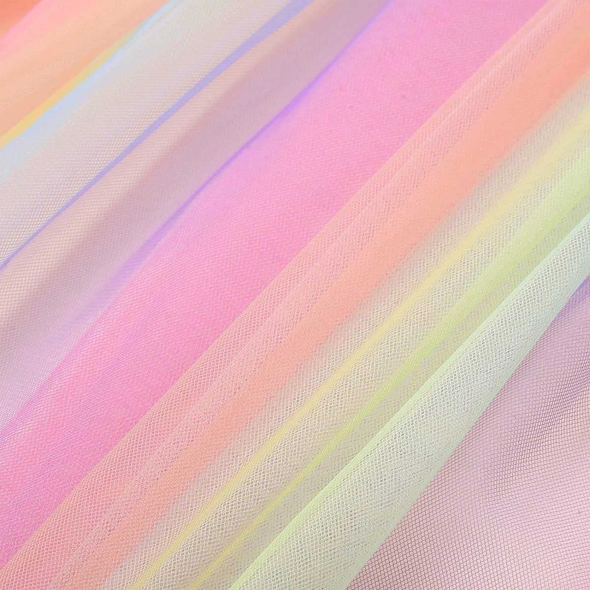 KAWELL Flower Girls Sequence Sequin Rainbow Tulle Wedding Party Dress Bridesmaid Birthday Pageant Ball Gown