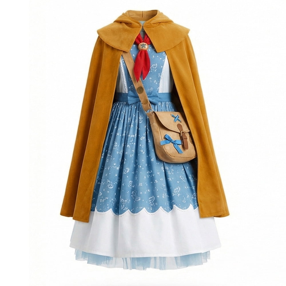 KAWELL Holly Wheeler Cosplay Dress Cloak Scarf Costume Halloween Carnival Outfits With Bag