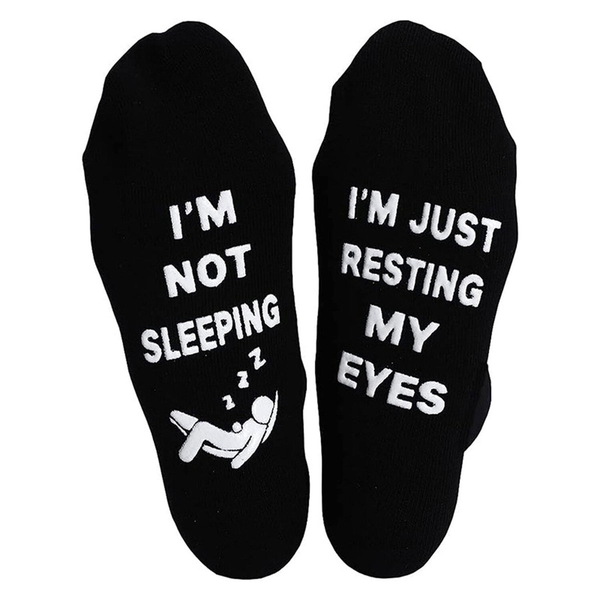 KAWELL Dad Gifts 4-pack Funny Socks for Men: I'm Not Sleeping I'm Just Resting My Eyes Socks Christmas Birthday Gifts