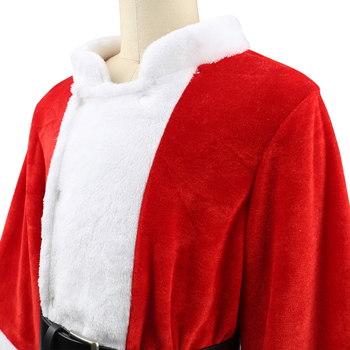 KAWELL Child Santa Suit Deluxe Plush Christmas Children’s Santa Claus Kids Halloween Costume Cosplay for 4+ years