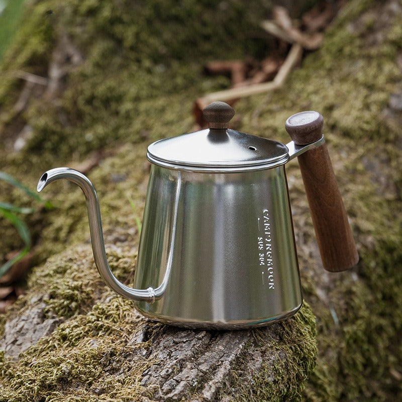 KAWELL Gooseneck Pour Over Coffee Kettle – 304 Stainless Steel, Outdoor Camping Hand Brew Pot