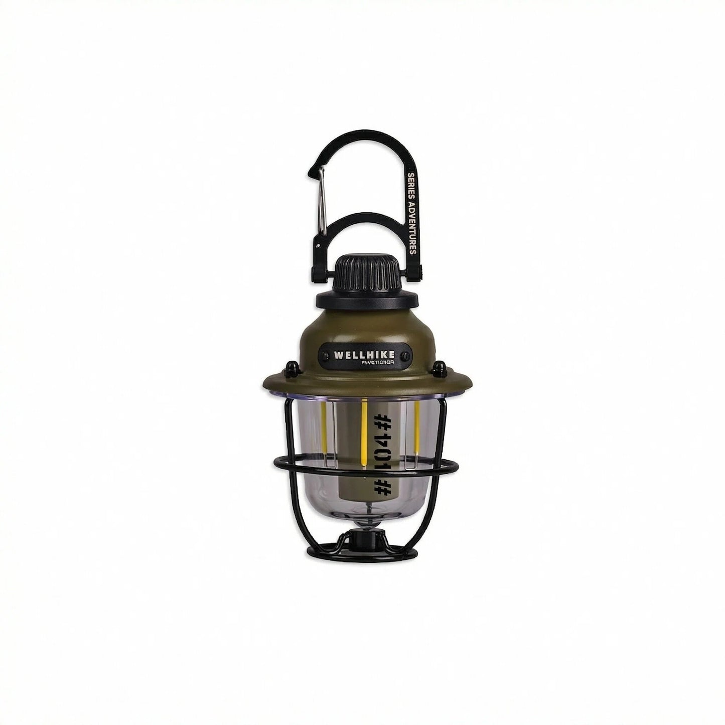 Retro Camping Lantern Rechargeable – 260LM Dimmable LED Camp Light, 4 Modes, USB-C, 1/4" Tripod Mount & Carabiner Hook
