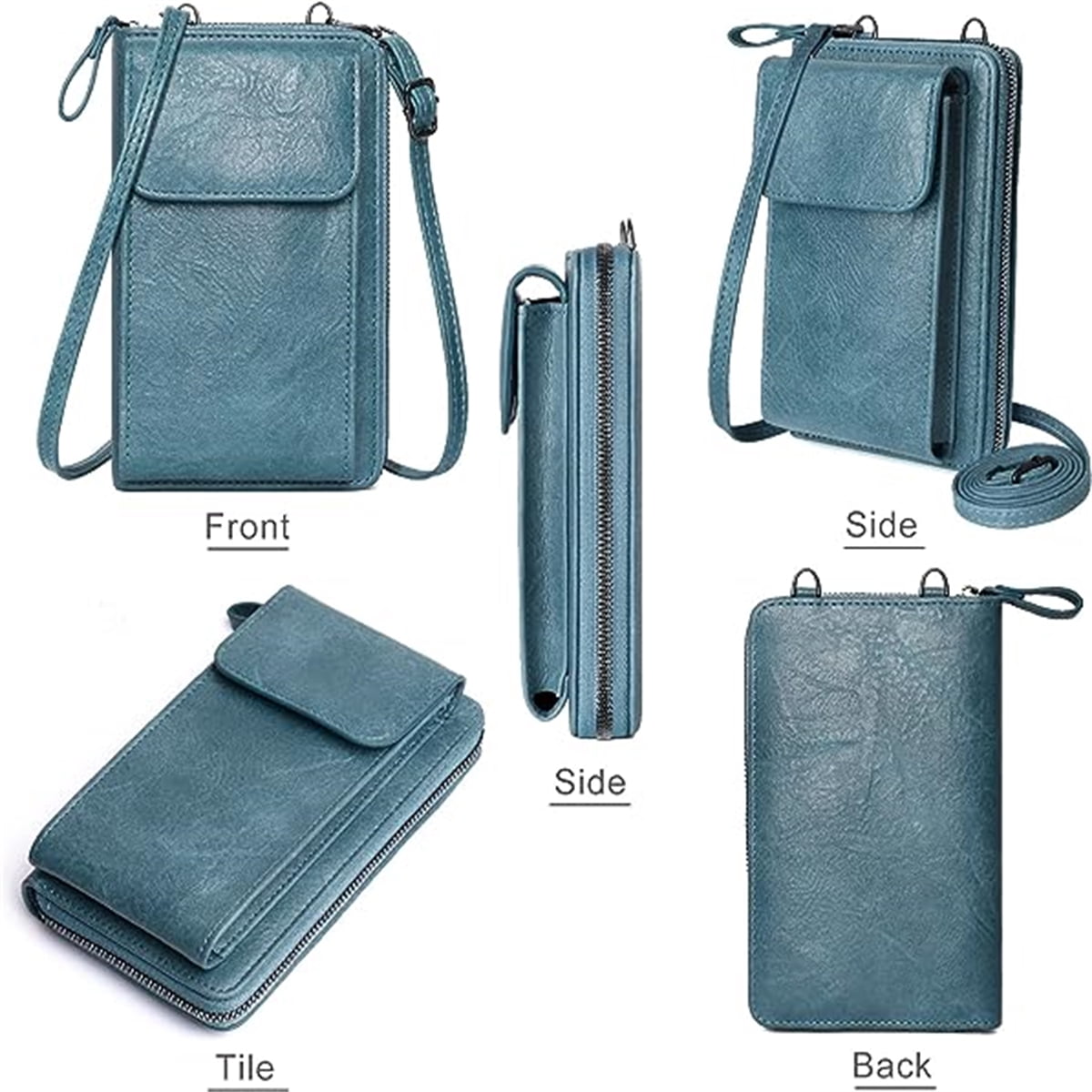 KAWELL Small Crossbody Bags for Women PU Leather Cell Phone Purse Wallet with Credit Card Slots