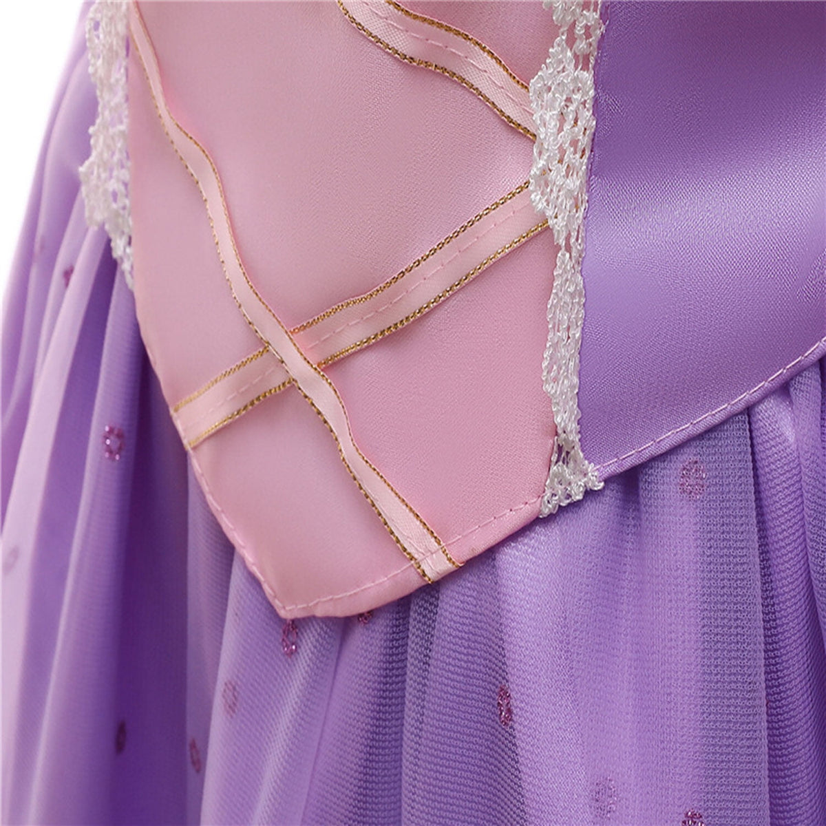 KAWELL Girls Halloween Princess Purple Costume Floor Length Christmas Birthday Party Dress