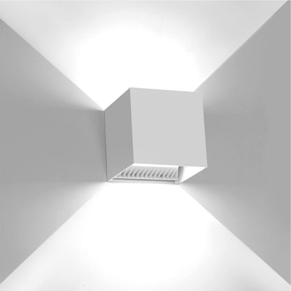 Kawell 24W Modern Wall Sconce Light LED Wall Lamp Waterproof IP65 Aluminum LED Wall Light Adjustable Beam Angle Indoor Outdoor for Bathroom Living Room Bedroom Hallway Corridor Stairs, White 6000K